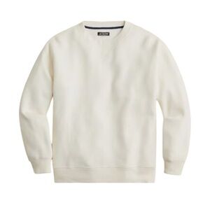 J Crew Ivory Heritage Fleece Oversized Crewneck Sweatshirt Womens Size S